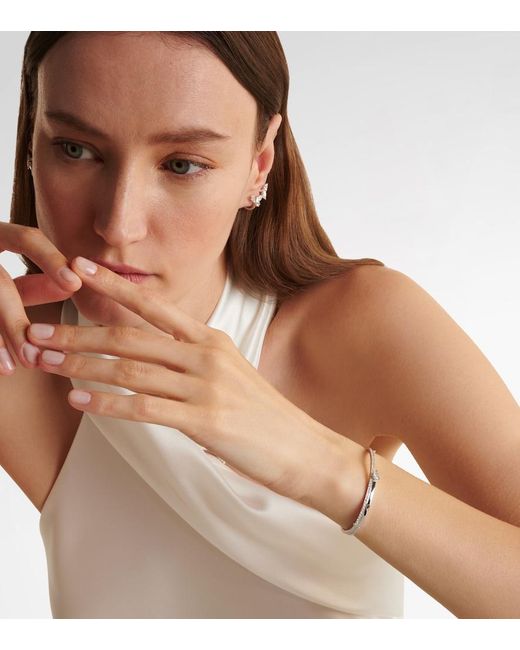 Repossi Metallic Serti Sur Vide 18Kt Bangle With Diamonds