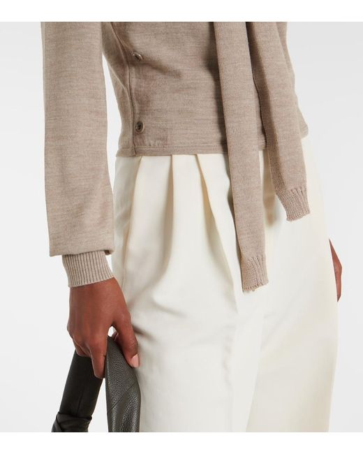 Lemaire Natural Cardigan Aus Einem Wollgemisch