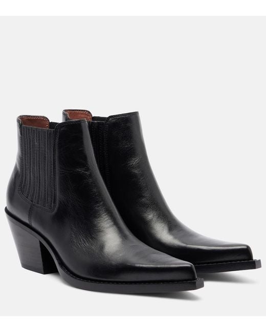 Paris Texas Black Dallas 60 Leather Ankle Boots