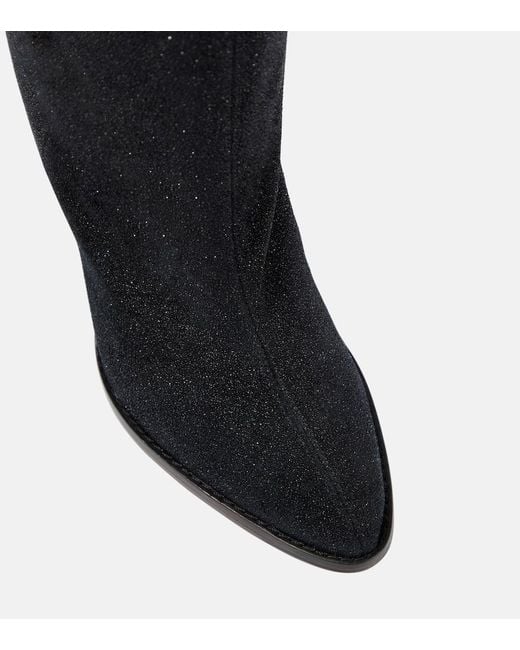 Isabel Marant Black Ririo Suede Knee-High Boots