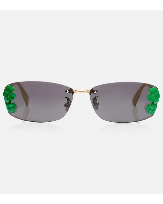 Dior Brown Dior Clover S1U Rectangular Sunglasses