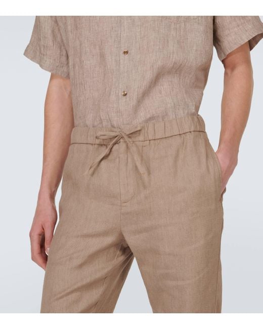 Frescobol Carioca Natural Oscar Linen Pants for men