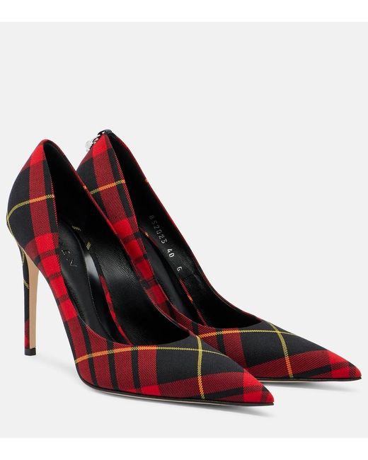 McQueen Red Skull Macqueen Tartan Pumps