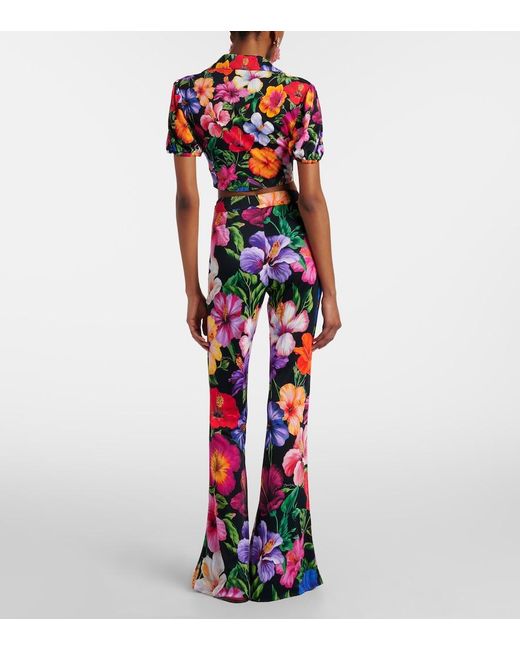 Dolce & Gabbana Floral Flared Pants