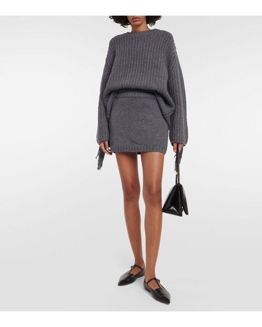 Lisa Yang Gray Lovi Cashmere Miniskirt