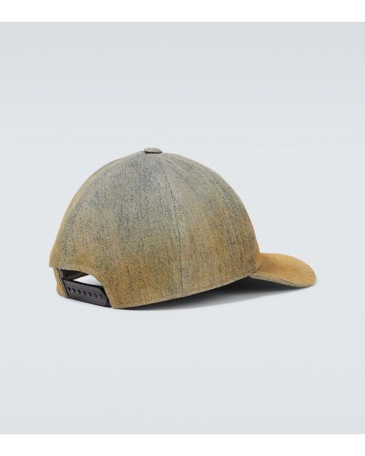 Rick Owens Natural Denim Baseball Cap for men