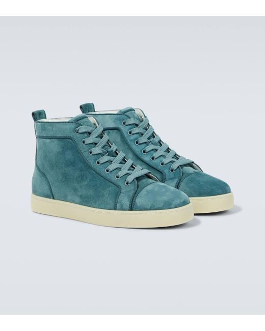 Christian Louboutin Blue Louis Suede Sneakers for men