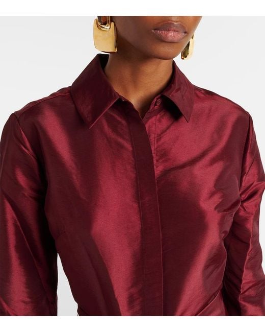 Jonathan Simkhai Red Julip Taffeta Gown