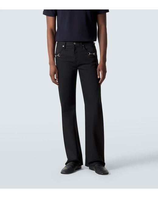 Gucci Flared Jeans Horsebit in Black für Herren