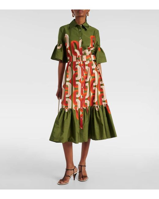 Robe Midi Choux Imprimee En Coton LaDoubleJ en coloris Green