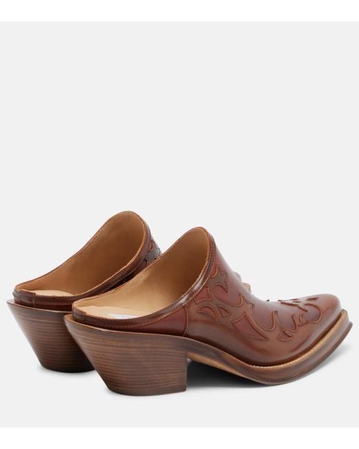 Gabriela Hearst Brown Temperance Leather Mules