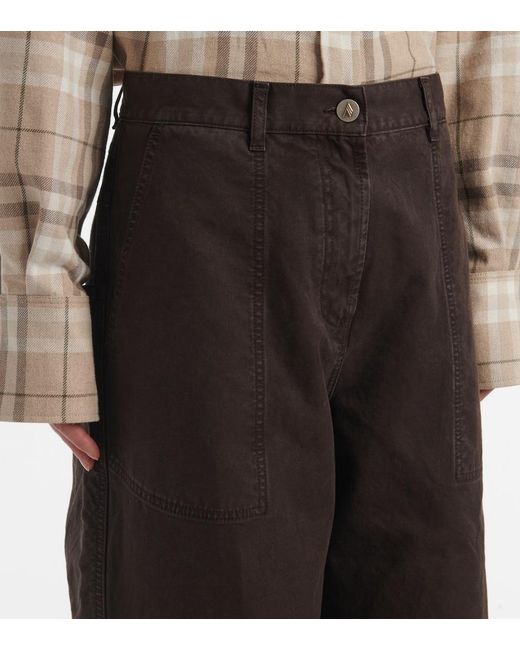 The Attico Black High-Rise Wide-Leg Jeans