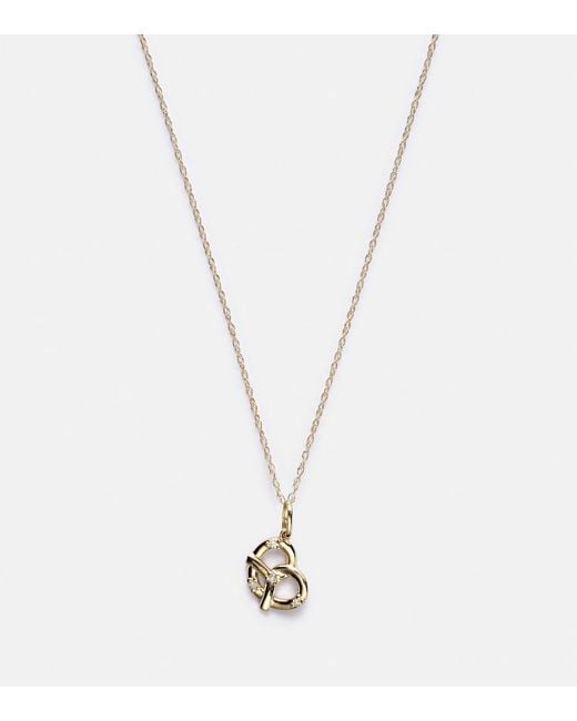 STONE AND STRAND White Salt To My Pretzel 10Kt Necklace With Diamonds