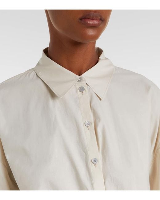 Lemaire White Twisted Cotton And Silk Shirt