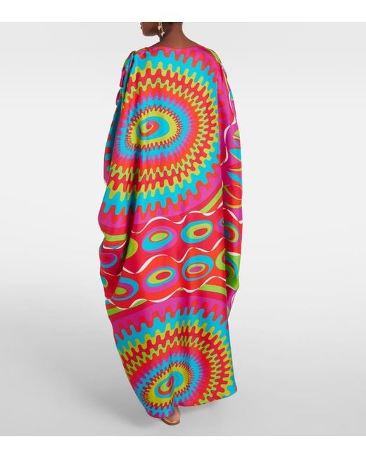Emilio Pucci Red Bersaglio Silk Kaftan