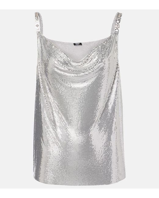 Versace Gray Chainmail Camisole