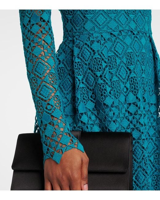 Elie Saab Blue Macrame Gown