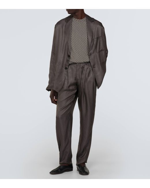 Giorgio Armani Gray Jacquard Suit Jacket for men