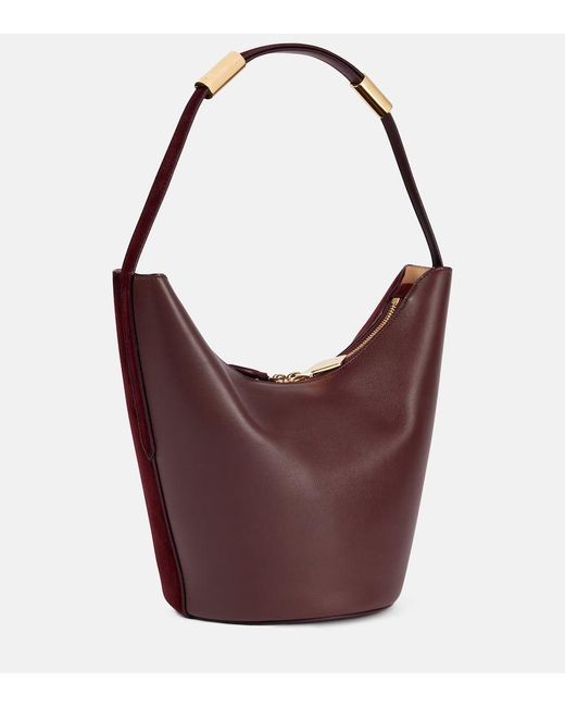 Alaïa Red Bucket-Bag Shape Small Aus Leder