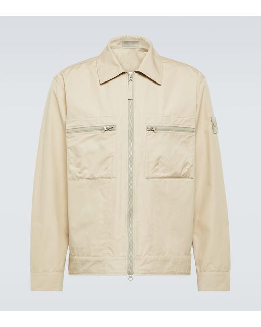 Stone Island Natural Ghost Compass Cotton Jacket for men
