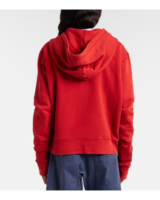 Nili Lotan Red Callie Cotton Hoodie