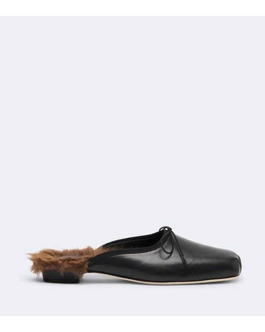 Simone Rocha Black Leather Mules