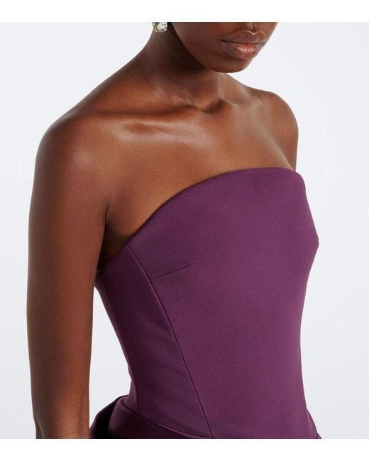 Solace London Purple Seri Crepe Corset Gown