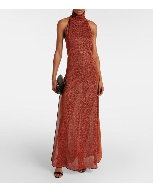 Oseree Purple Lumiere Maxi Dress