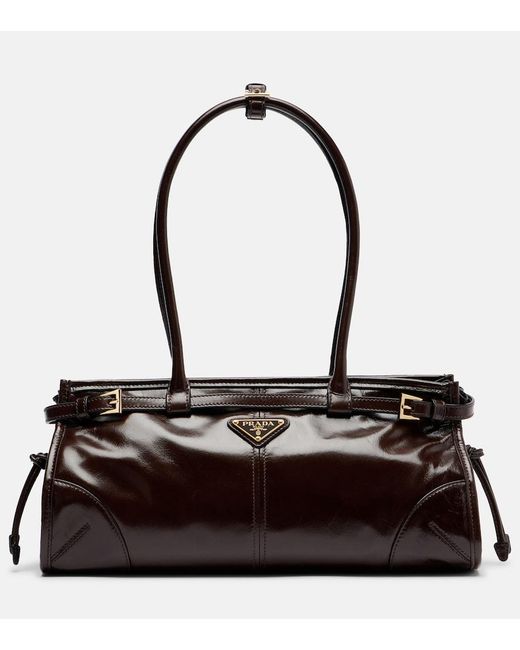 Prada Black Bonnie Medium Leather Shoulder Bag