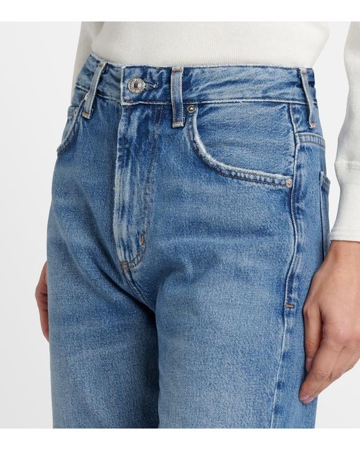 Citizens of Humanity Blue Zurie High-Rise Straight-Leg Jeans
