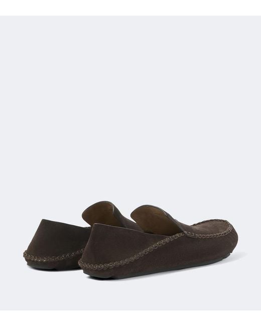 Loewe Brown Rambla Suede Loafers for men