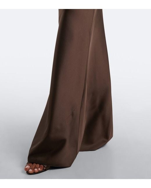 Ralph Lauren Multicolor Chilton Halterneck Satin Gown