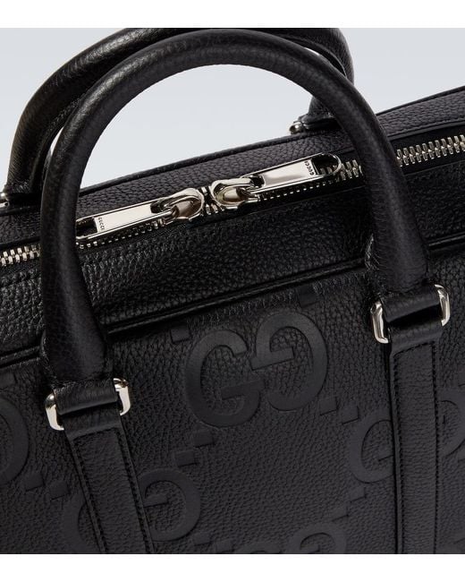 Gucci Black Jumbo Gg Leather Briefcase for men