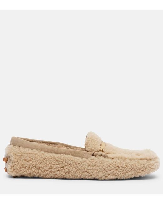 Mocassins Gommino En Daim Tod's en coloris Natural
