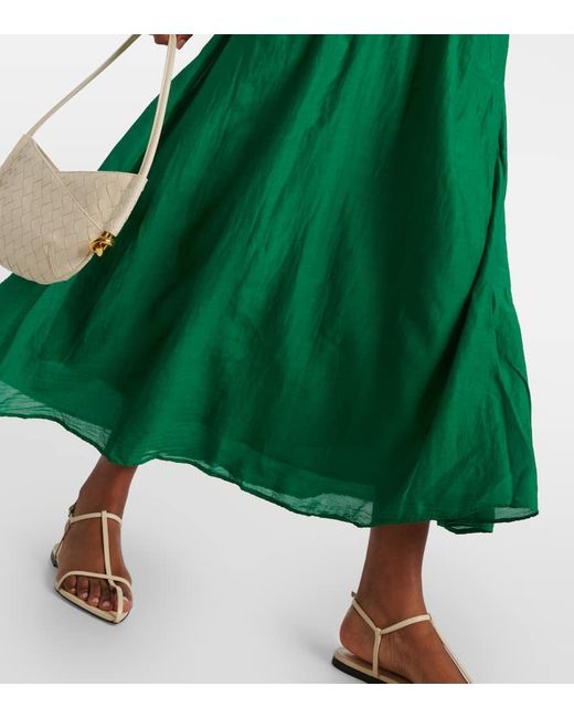 Velvet Green Mariela Cotton And Silk Maxi Skirt