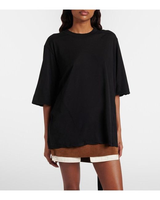 Rick Owens Black Walrus Oversized Cotton Jersey T-Shirt