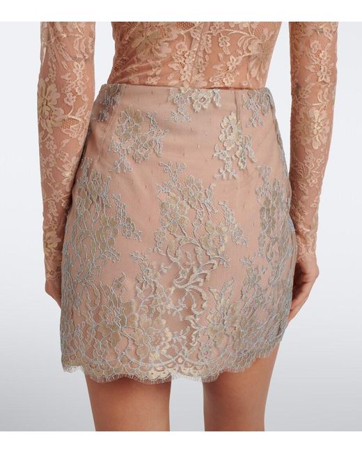 Valentino Natural Lace Miniskirt