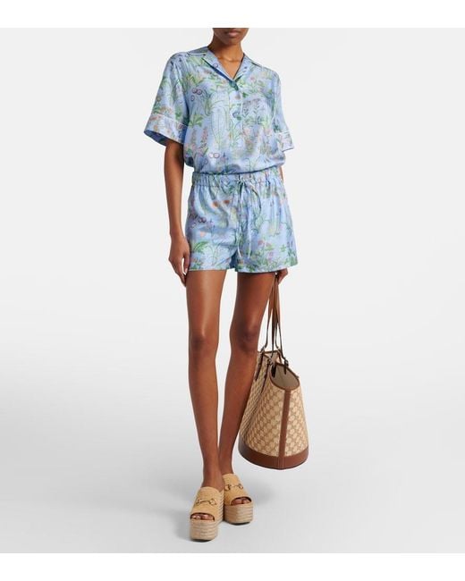 Gucci Natural Gg Large Raffia-Effect Tote Bag
