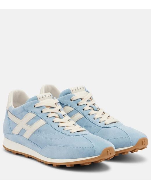 Hogan Blue H699 Suede Sneakers
