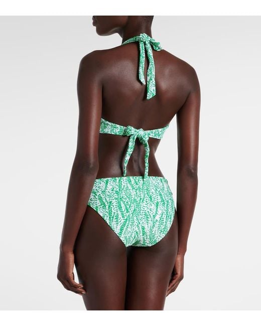 Heidi Klein Green Forte Dei Marmi Printed Bikini Top