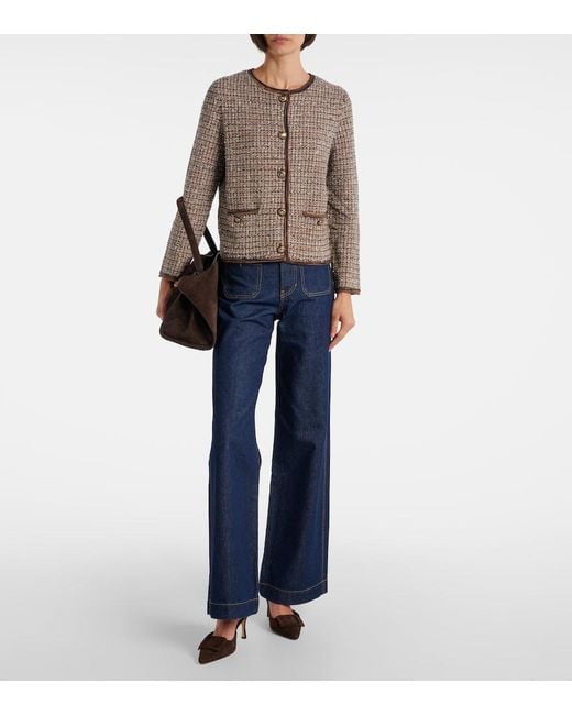Veronica Beard Brown Brisa Tweed Jacket