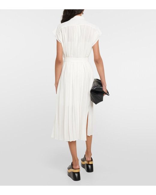 Robe Midi Davidge En Coton Et Soie Joseph en coloris White