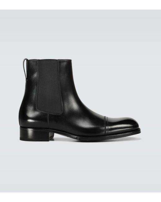 Tom Ford Edgar Leather Chelsea Boots in 