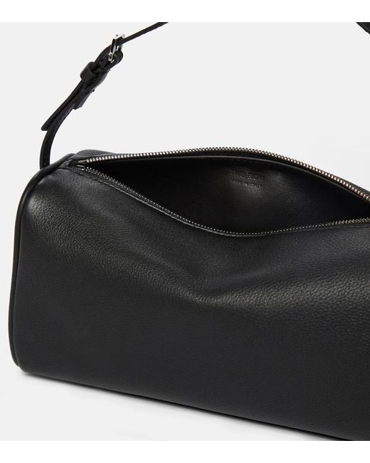The Row Black 90s Baguette Leather Shoulder Bag