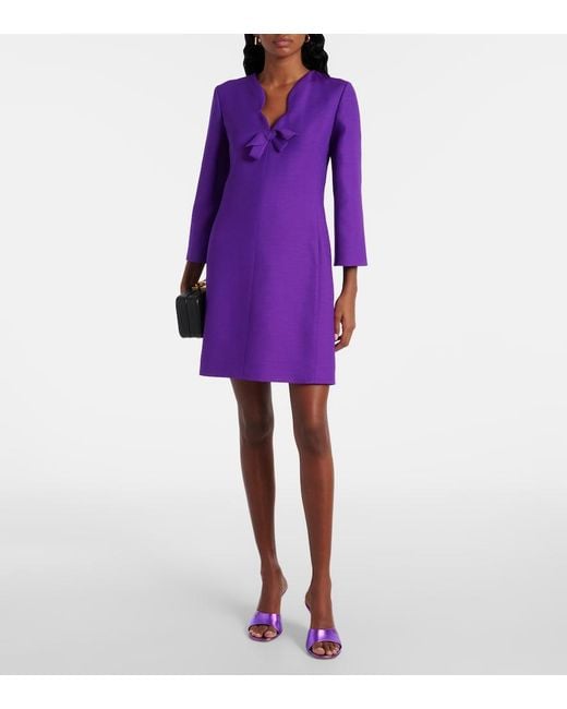 Gianvito Rossi Purple Logo Metallic Leather Mules