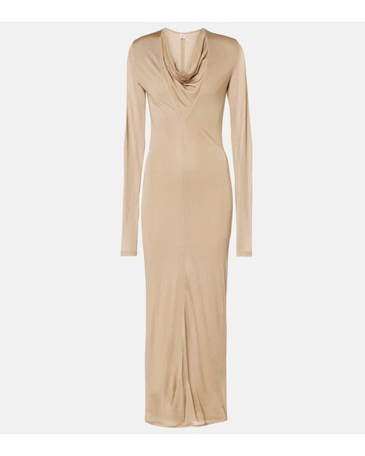 Totême  Natural Maxikleid Aus Jersey