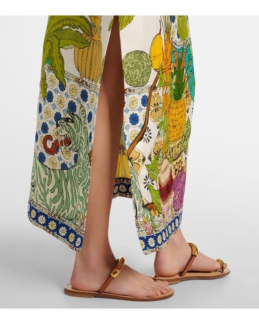 ALÉMAIS Multicolor Hazel Printed Cotton And Silk Maxi Dress