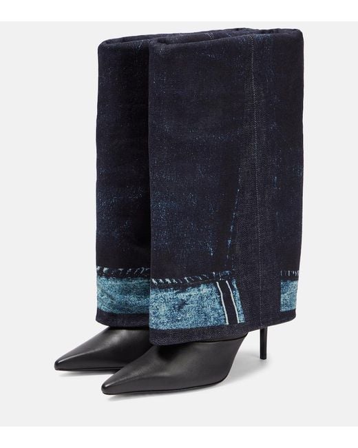 Jimmy Choo Blue Jean Paul Gaultier Cuff Over The Knee Boot 90