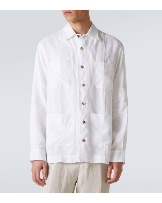 Camicia di Brunello Cucinelli in White da Uomo