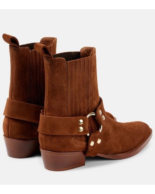 Paris Texas Brown Helena Suede Biker Boots